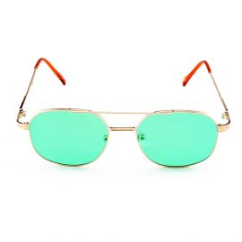 RUDY Double bridge frame with Green tinted lens